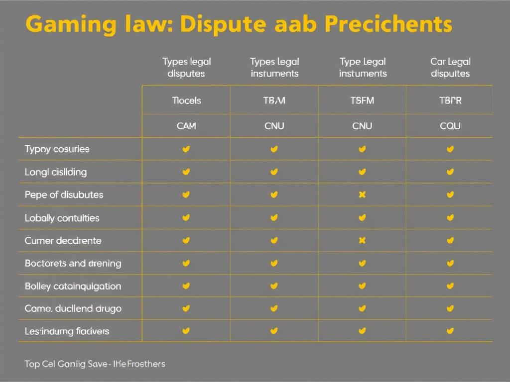 Игровое право: споры и прецеденты. Таблица: сопоставление видов споров и типичных правовых инструментов